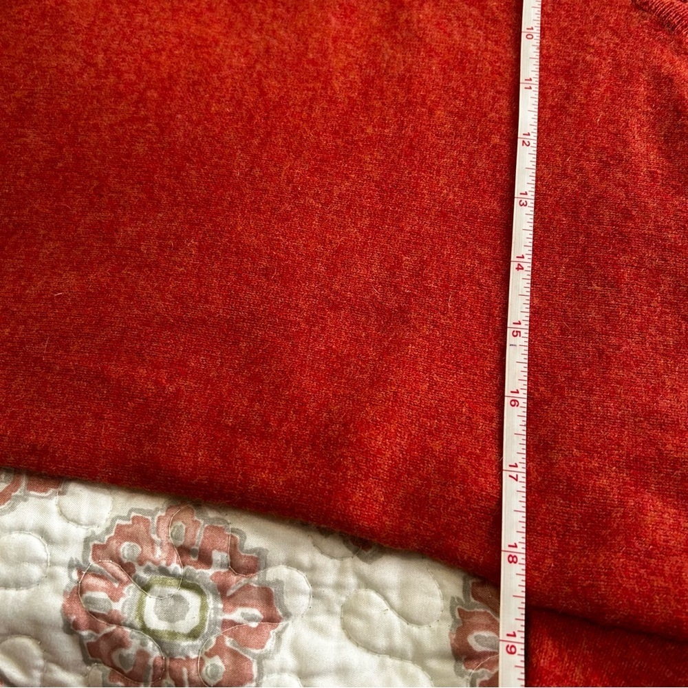 Tahari 100% 2 ply cashmere sweater burnt orange - xs - Picture 7 of 8